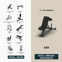 ABX Weight Bench - 10 Machines in 1 | Adjustable Weight Bench