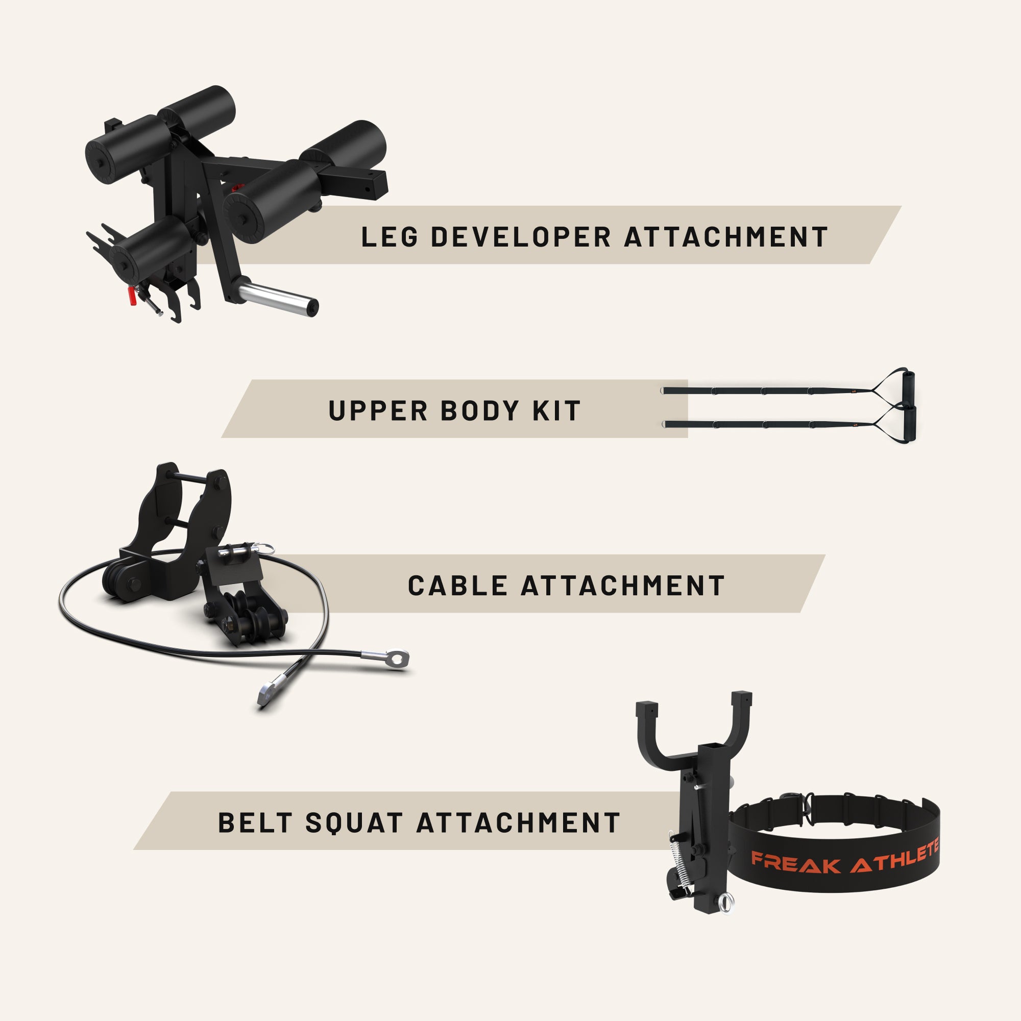 Leg Developer Attachment - Leg Extension and Ham Curl