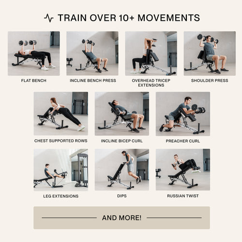 ABX Weight Bench - 10 Machines in 1 | Adjustable Weight Bench